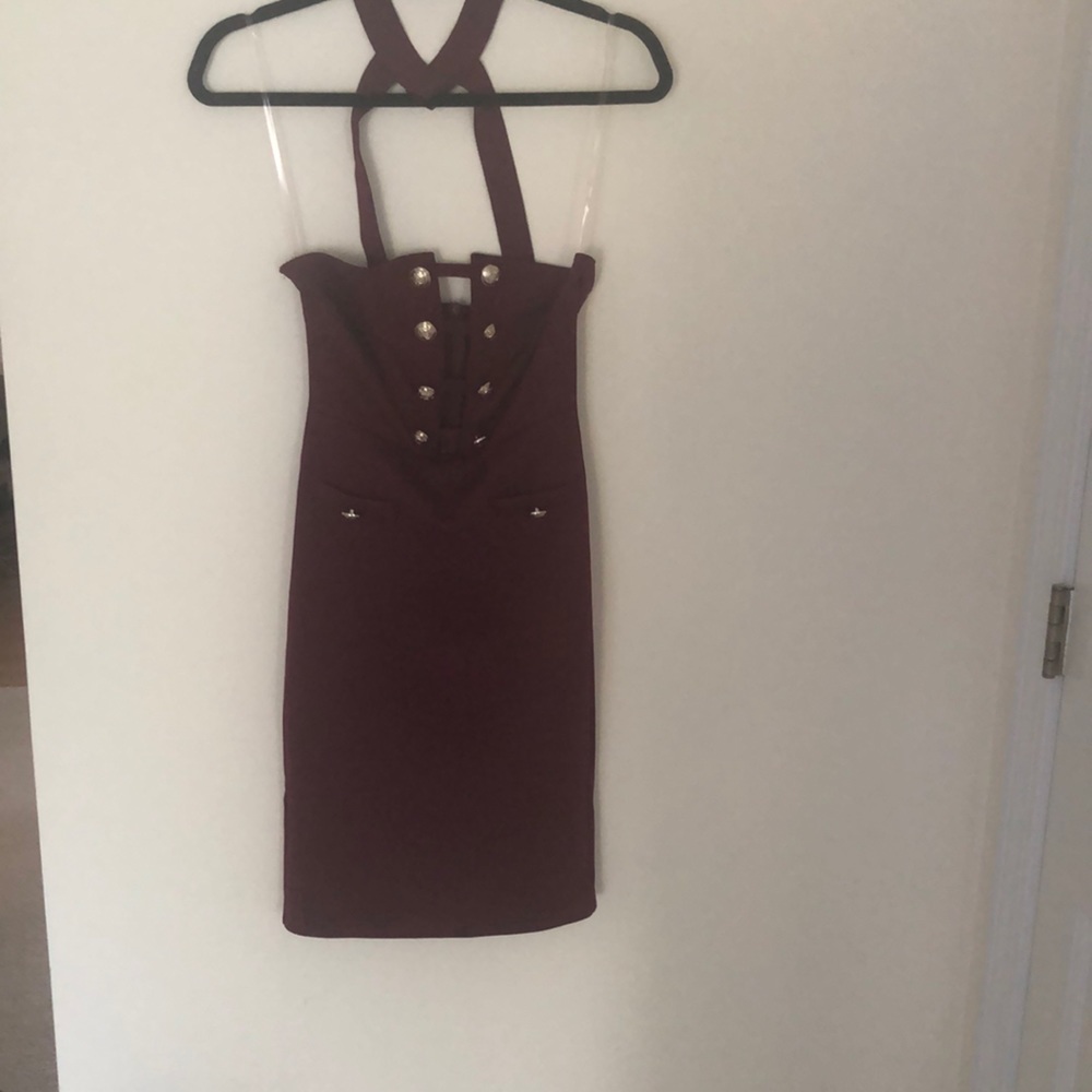 Fashion nova deep red dress